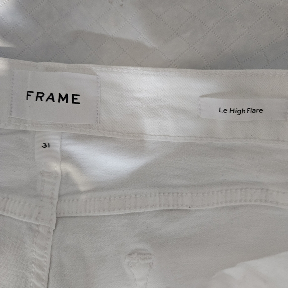 FRAME  Le High Flare White High Rise Jeans SZ 31 - Picture 5 of 6